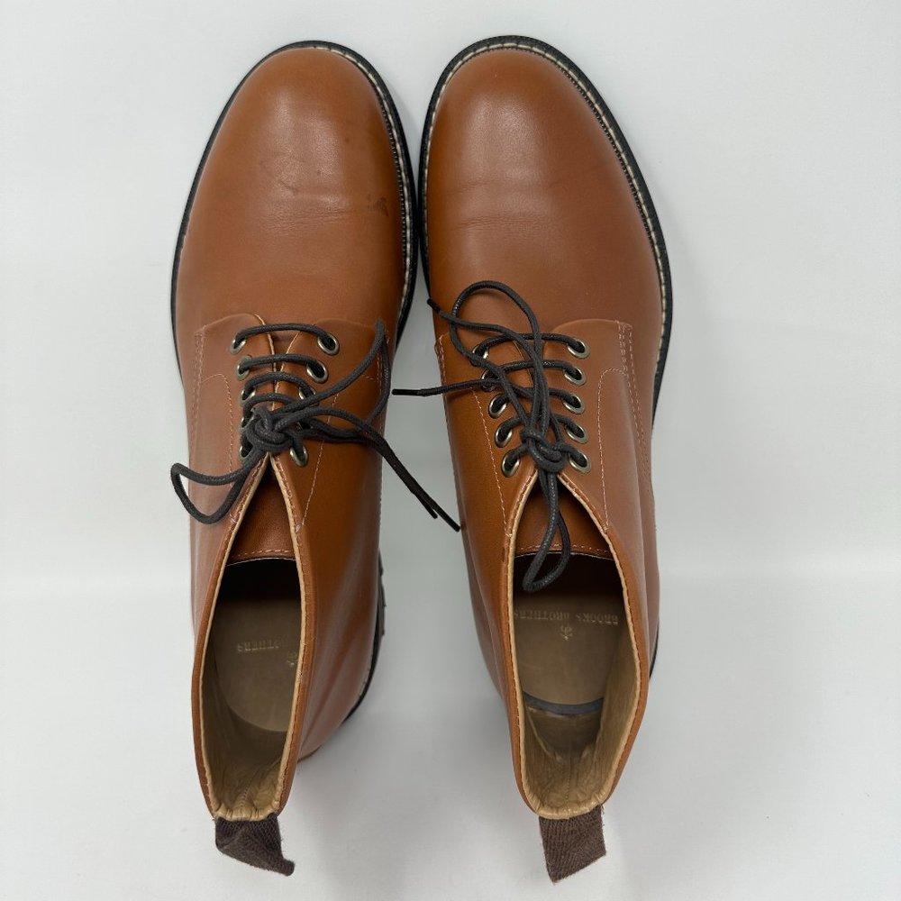 Brooks Brothers Chukka Boots Leather brown shoes Men's size 9D - Picture 9 of 16